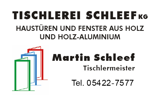 Sponsor Tischlerei Schleef